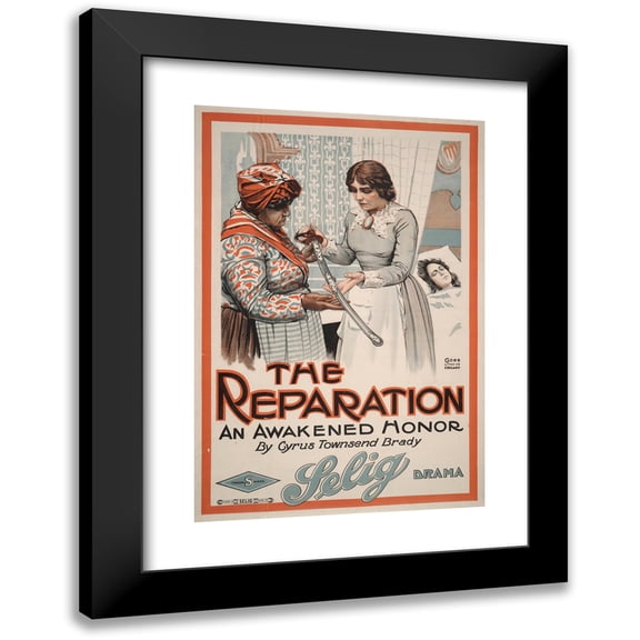 Goes Litho. Co. 11x14 Black Modern Framed Museum Art Print Titled - The Reparation an Awakened Honor. (1914)