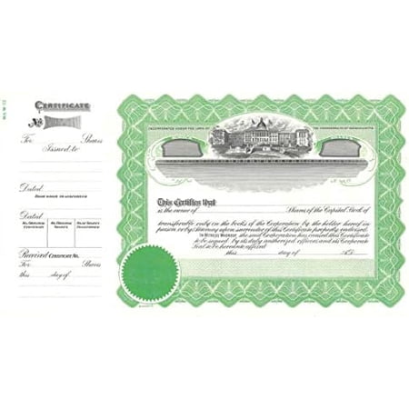 Goes M113 Capital Stock Certificate - Pack of 25$$Office