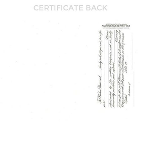 Goes No. KG2 Stock Certificate - Pack of 25