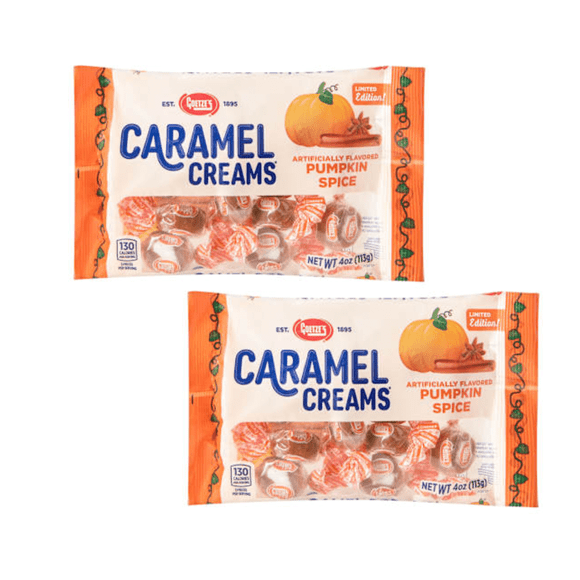 Goetze's Caramel Creams Limited Edition Pumpkin Spice 4oz [Pack of 2]