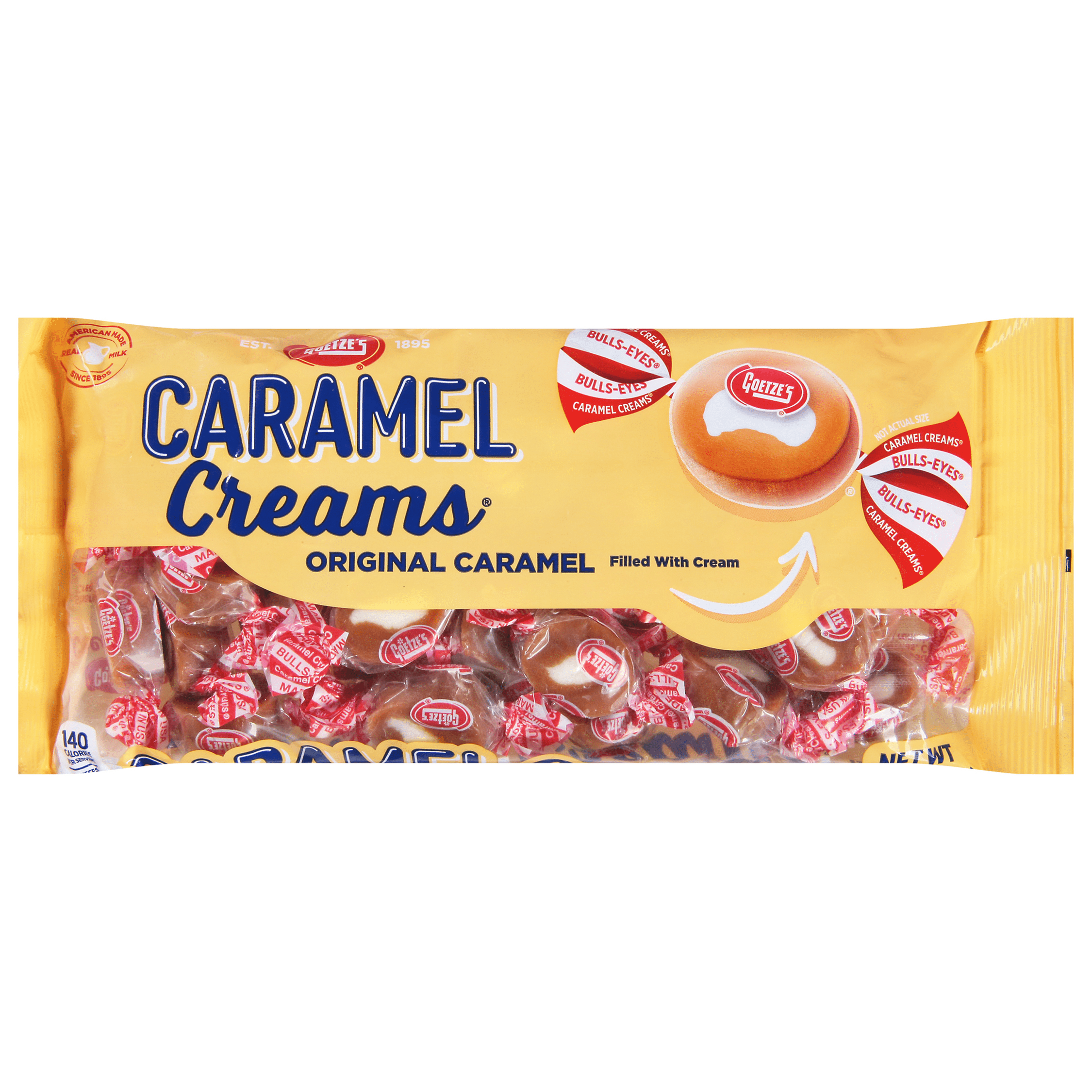 Goetze's Original Caramel Creams, 12oz Bag, Peanut Free