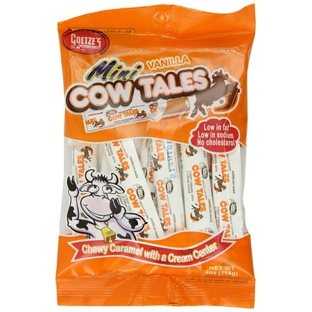 Goetzes Mini vanilla Cow Tales, 4 Ounce bag