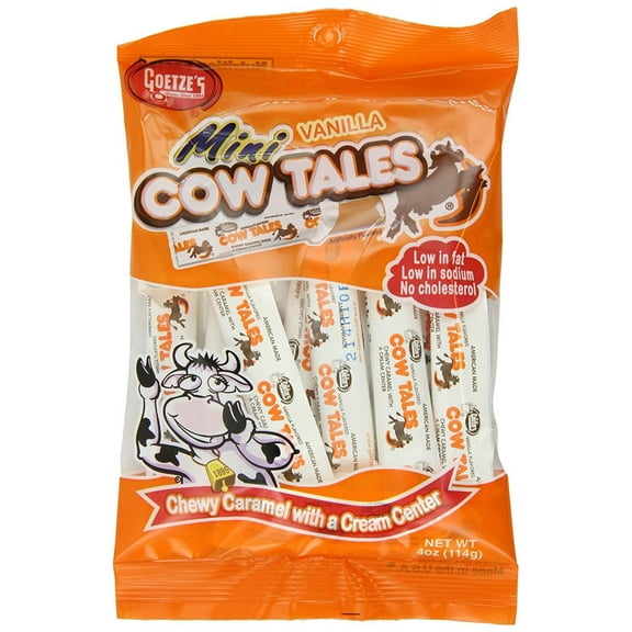 Goetzes Mini vanilla Cow Tales, 4 Ounce bag