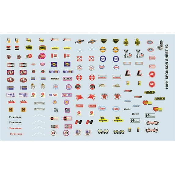 Gofer Racing Sponsor Logos #2, 1/24-1/25 Scale, Toy Parts & Accessories