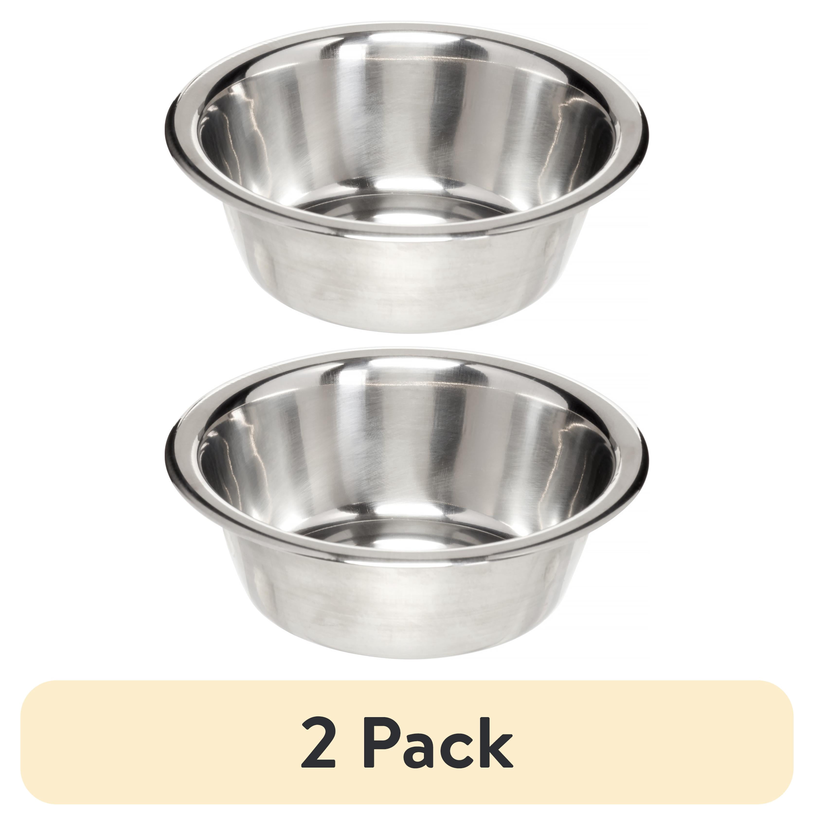 (2 pack) Gofetch Stainless Steel Cat Feeding Bowl