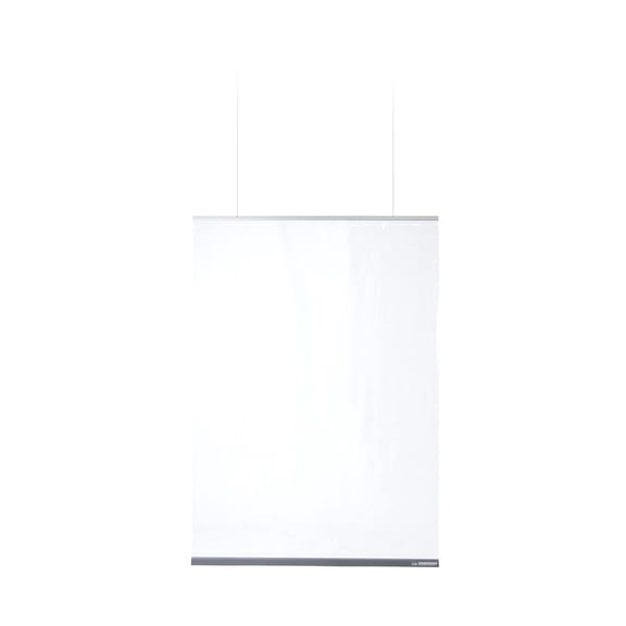 Goff's 54"W x 72"H Ceiling Mounted Personal Safety Partition, Clear