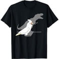 thumbnail image 1 of Goffin's Cockatoo T-rex shadow, Birb memes Dinosaur Parrot T-Shirt, 1 of 5