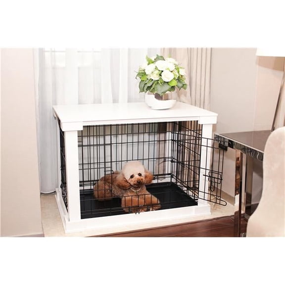 Gofish 27.2" Wooden Crate for Pets with Removable Plastic Tray
