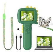 Gofunly Green Microscope Camera for Kids Gifts Toys- Handheld Pocket Microscopes with 2.4 Screen and Autofocus,Mini Digital Educational Science Kit for Christmas Birthday