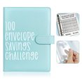 thumbnail image 1 of Gogcaro 100 Envelope Challenge Binder, Savings Challenges Sheets，Easy and Fun Way to Save $5,050, Budget Binder with Cash Envelopes, Savings Challenges Binder, Budget Planner Book Budgeting (Blue), 1 of 7