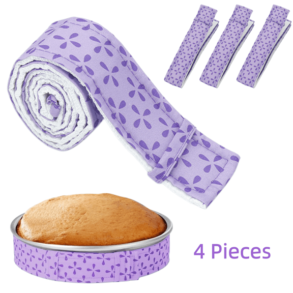 Gogcaro 4Pcs Bake Even Strips, Cake Strips for Even Baking, Cake Leveler and Baking Supplies, 35in X 2.2in
