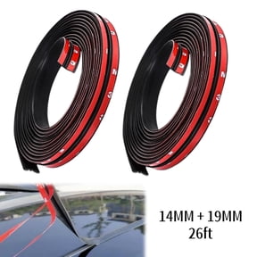 Gogcaro 52 ft Car Windshield Weather Stripping, T-Shape Cuttable Windshield Rubber Seal Strip, 14mmx26ft+19mmx26ft, 2pcs