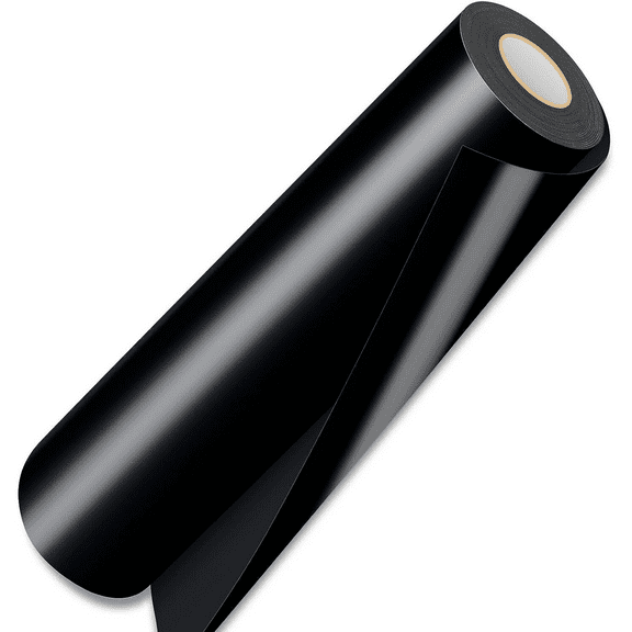 Gogcaro Black HTV Heat Transfer Vinyl Rolls - 12" x 20ft Black Iron on Vinyl for Shirts, Iron on for All Cutting Machines - Easy to Cut & Weed for Craft Heat Vinyl Design
