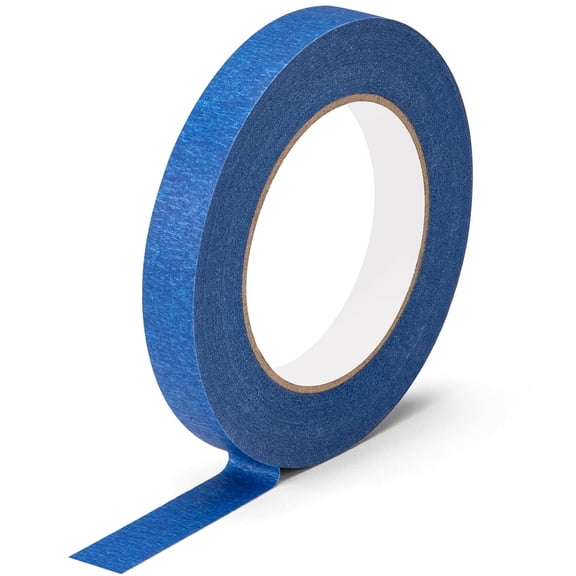 Gogcaro Blue Painters Tape, Masking Tapes for Walls Painting, Window Masking, Home Improvement, 1 Roll Paper Craft Supplies, 1" X 50 yd
