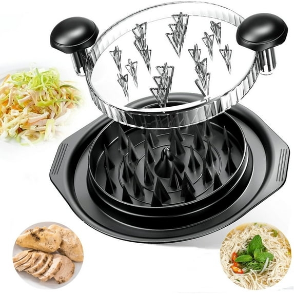 Gogcaro Chicken Shredder Large Chicken Breast Shredder Tool Twist, Visible Meat Shredder Machine, Anti-Slip Strip, Ergonomic Handle, BPA Free, Dishwasher