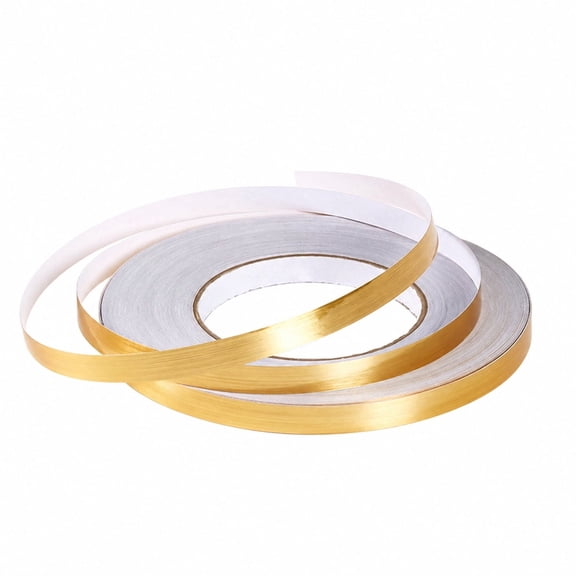 Gogcaro Gold Metalized Brushed Finish Molding Trim, Wall Molding Trim for Wall, Fireplace, Mirror Edging and Craft Decoration, 55yds x 0.4in