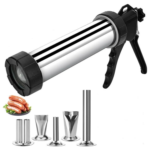 Gogcaro Large Capacity Jerky Gun Kits, Jerky Cannon, Stainless Steel Jerky Marker, Jerky Shooter, Meat Gun, Beef Deer Jerky Making Gun Kit, Gift for Women Men