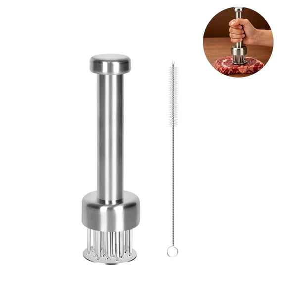 Gogcaro Meat Tenderizer Tool, 21 Stainless Steel Sharp Needles for Beef, Chicken, Steak