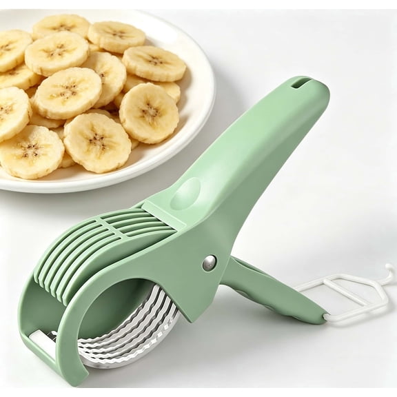 Gogcaro Vegetable Slicer and Chopper, Stainless Steel Blade with Ergonomic Handle for Kitchen, Fruits and Vegetables