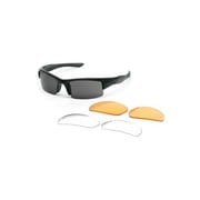 Goggles Frame Smoke Lens Sunglass for Unisex, Black