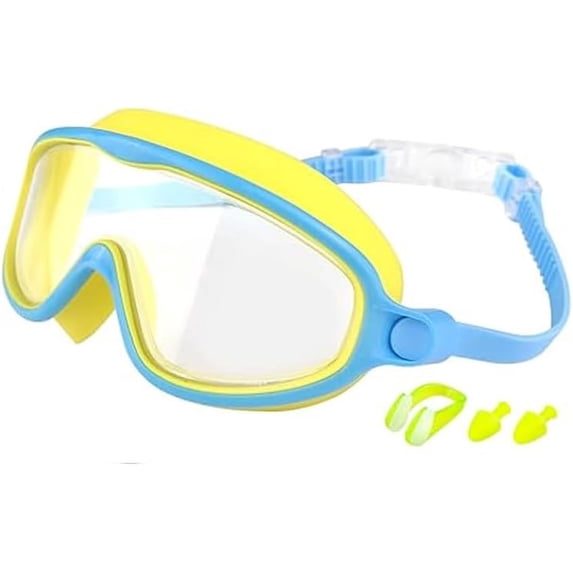 Goggles Kids for Age 3-15, 2026 Summer Large Frame Wide View, UV Protection Anti-Fog No Leaking Waterproof, for Pool Swimming, for Boys Girls Youth Toddler