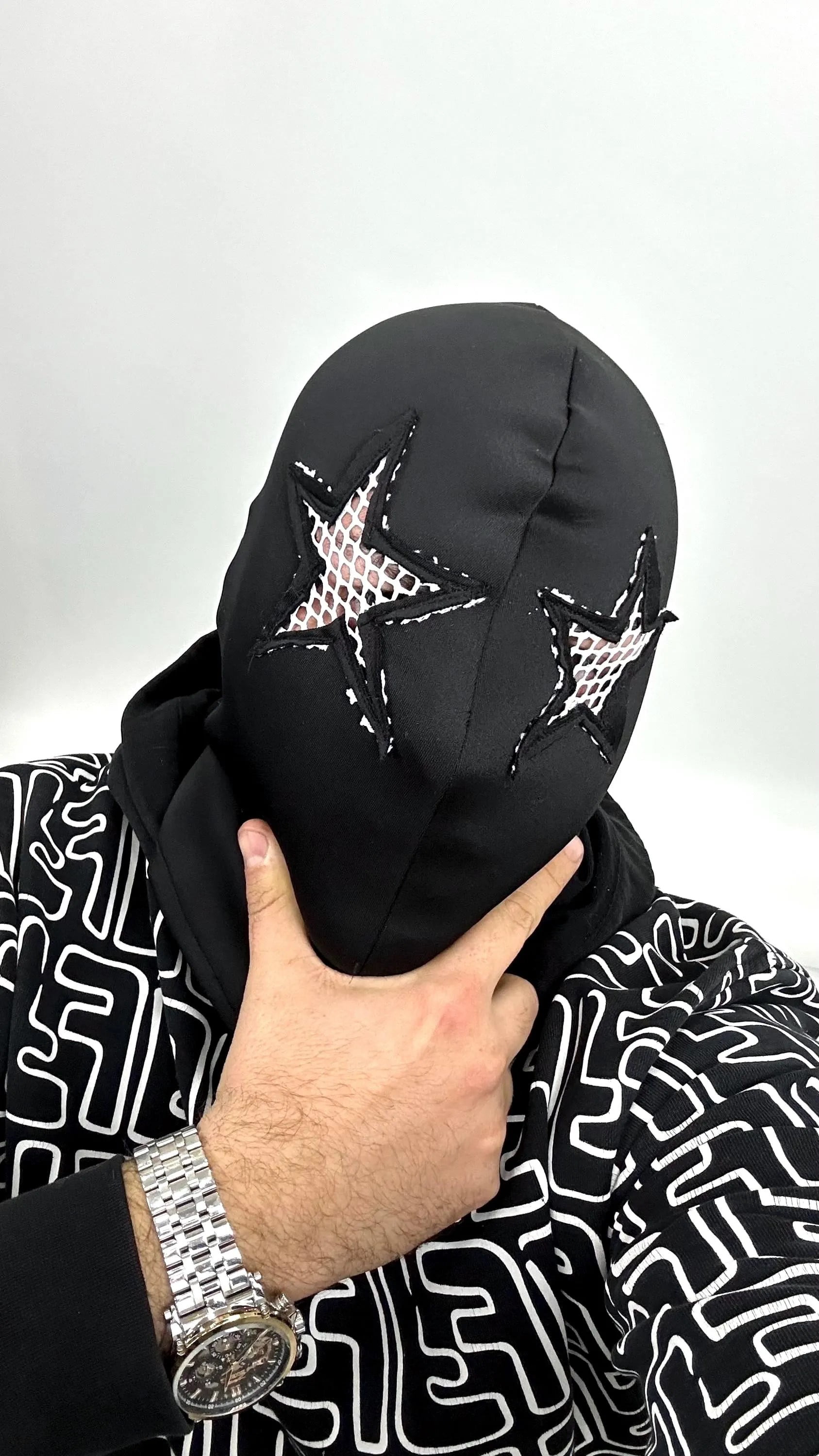 Goggles ski mask balaclava handmade hand stitch with glasses spider scuba cotton fabric snowboard ski motorbike festival carnival unisex