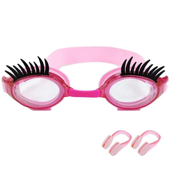 Goggles with Eyelashes  Anti-Fog No Leak Swim Goggles with Lashes for Girls & Women, Funny for Pool Swimming