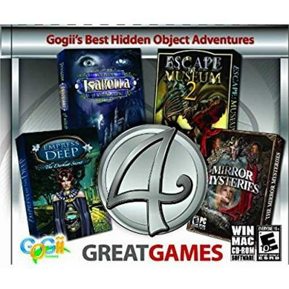 Gogii's Best Hidden Object Adventures Four Great Games, 4 Pack