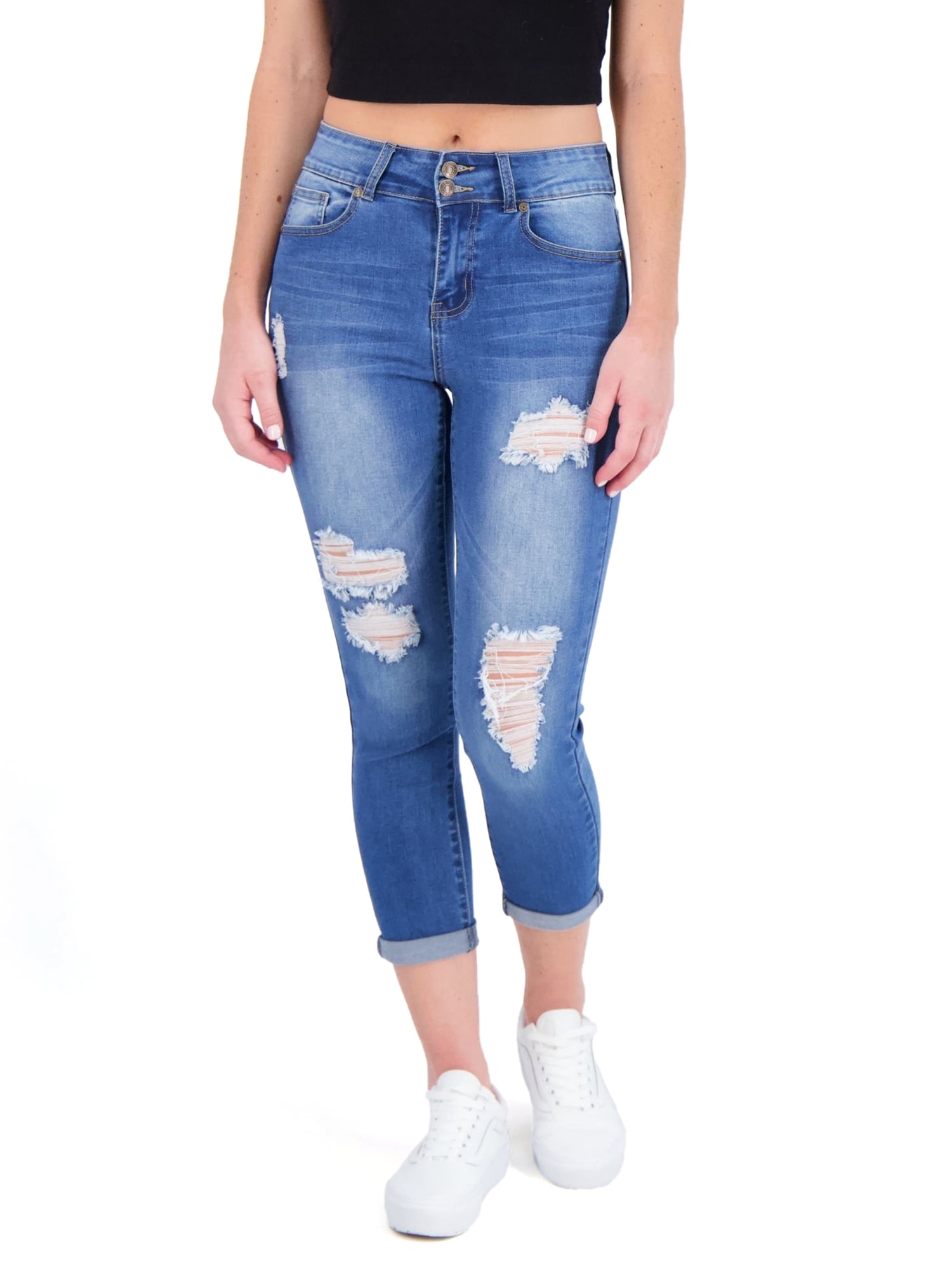 Gogo Jeans Women's Juniors Repreve Roll Cuff Jean Guyana Ubuy