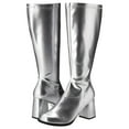 thumbnail image 1 of Gogo Silver Boots Women's Adult Halloween Costume Accessory, 1 of 6