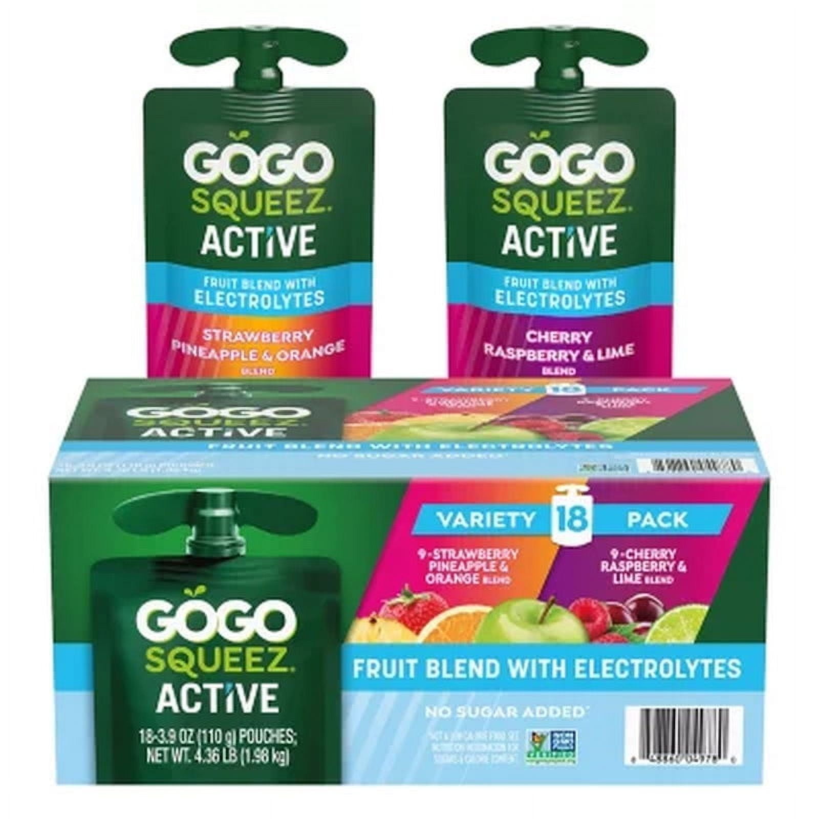 KEDUDES Gogo Squeez Active Fruit Blend with Electrolytes