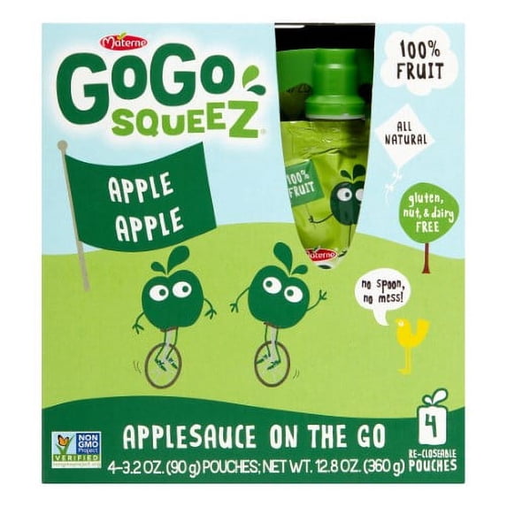 Gogo Squeez Apple Apple Applesauce (Pack of 3)