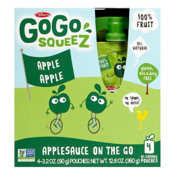 Gogo Squeez Apple Apple Applesauce (Pack of 3)