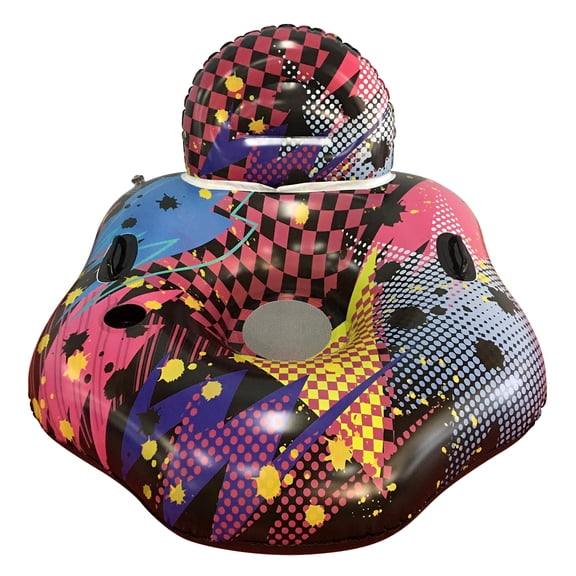 Gogokids Inflatable Pool Float for Adults - Lounger Swimming Floating Lounge Raft with Handles, Cup Holder, and Buoyancy Water Deck Chair - Perfect for Summer Parties! (Purple)
