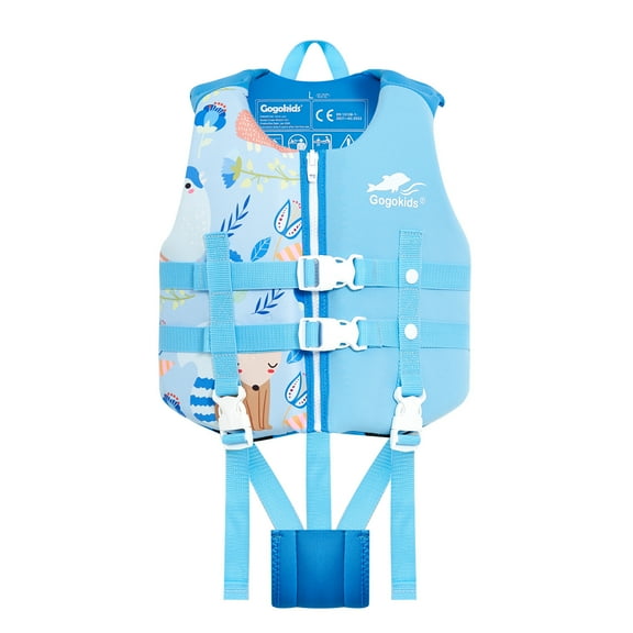 Gogokids Kids Life Jacket Swim Vest with Adjustable Safety Strap,Toddler Float Jacket Boys and Girls Float Swimsuit Buoyancy Swimwear