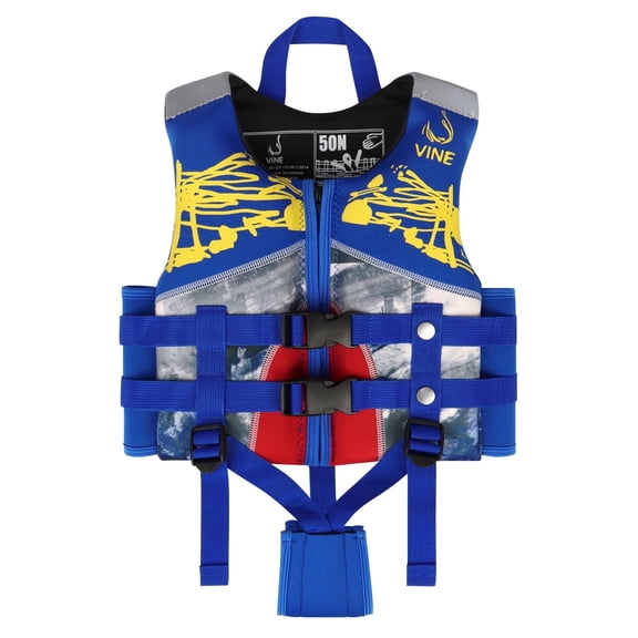 Gogokids Kids Swim Vest Flotation Life Jacket Bouyancy Swimwear with Adjustable Harness,30-50 lbs Blue