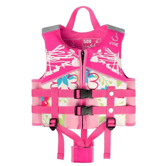 Gogokids Kids Swim Vest Flotation Life Jacket Bouyancy Swimwear with Adjustable Harness,30-50 lbs Pink