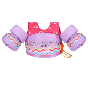 Gogokids Kids Swim Vest Jacket,Toddler Floaties Life Vest Wings Armband Training Swimsuit for Boys Girls,30-60 lbs