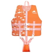 Gogokids Kids Swim Vest Life Jacket-Toddler Float Buoyancy Swimsuit Trainer Vests Swim Aid Jacket for Age 1-9 Years, Orange