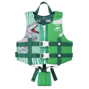 Gogokids Kids Swim Vest Life Jacket-Toddler Flotation Buoyancy Swimsuit Trainer Vests Swimming Aid Jacket for Boys/Girls Age 1-9 Years,Green Dinosaur