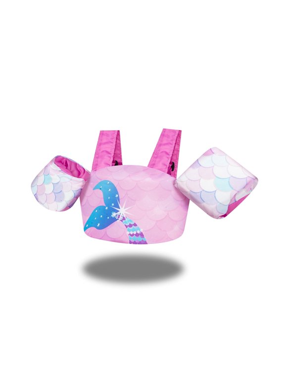 Kids Swim Vest, Toddler Floaties for 20-30-40-50 lbs/2-6 Years Old Girls and Boys, Float Swimwear with Shoulder Strap for Learning to Swim and Training