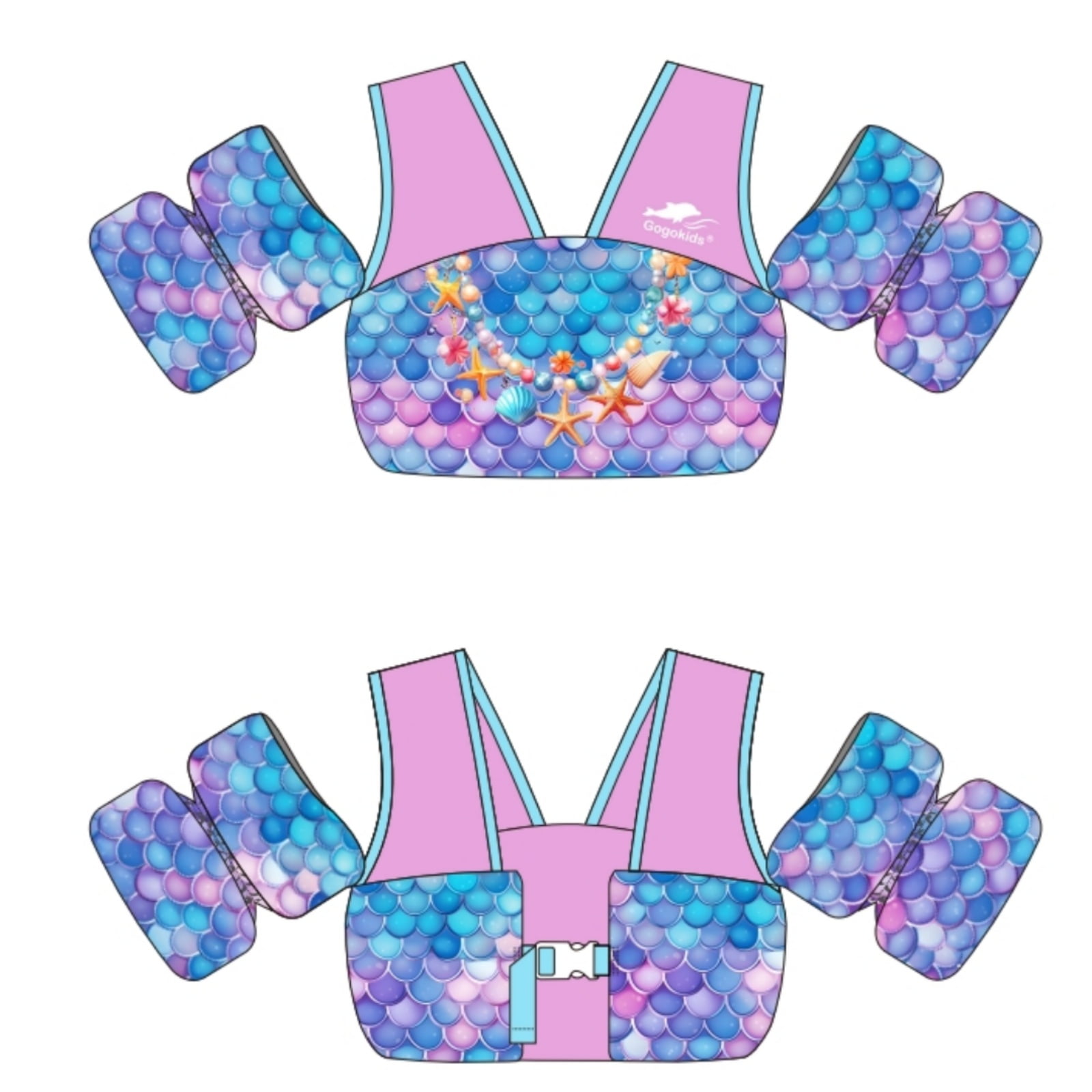 Gogokids Kids Swim Vest,Toddler Floaties Arm Wings Life Jacket Vest