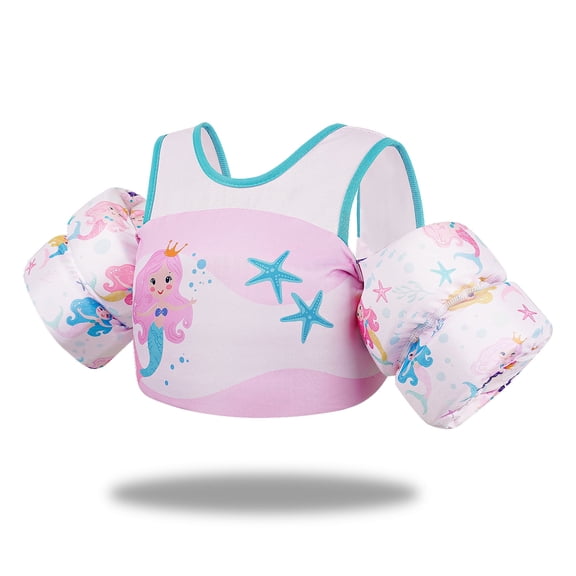 Gogokids Kids Floaties Arm Wings Life Jacket Vest Training Swimsuit with Adjustable Security Buckle (Boys Girls, 2-6 Years Old, 20-50lbs)
