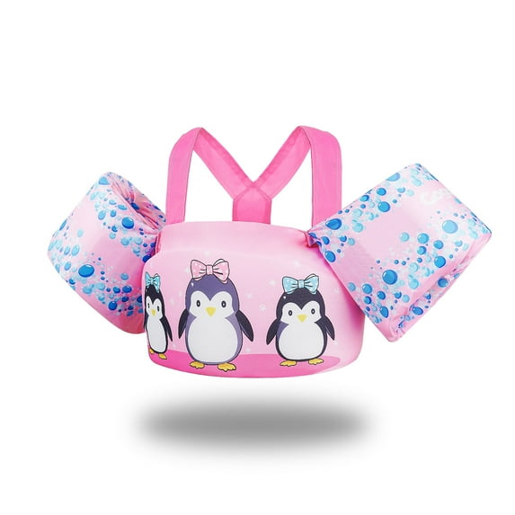 Gogokids Children's Life Jacket, EPE foam Pink Penguin, 2-6 Years