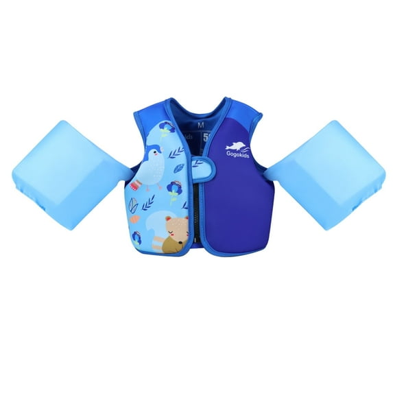 Gogokids Kids Swim Vest with Strong Buoyancy, Toddler Flotation Jackets with Armbands, Child Swimming Aid for 30-50 Pounds Girls and Boys (2-6 Years)