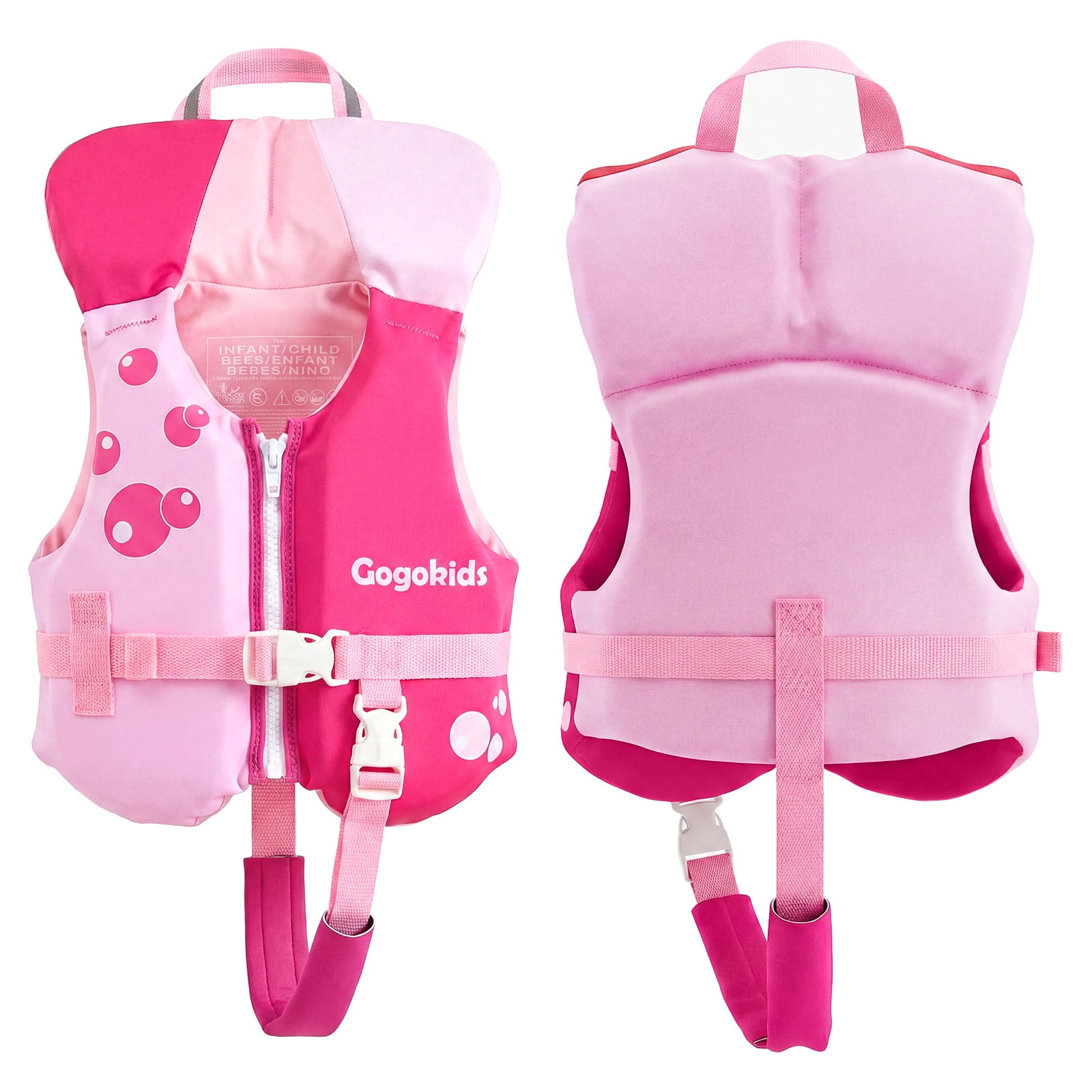 Gogokids Kids Swim Vest Life Jacket Toddler20-50 Lbs,Kids Float Jacket with Adjustable Straps for 1-6 Years Children Boys & Girls Swimming Aid for Pool,Beach & Boat