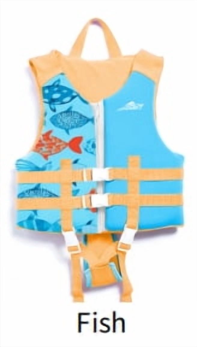 Gogokids Kids Swim Vest Life Jacket,Toddler Float Jacket with Dual Safety Straps for 2-9 Years Boys & Girls
