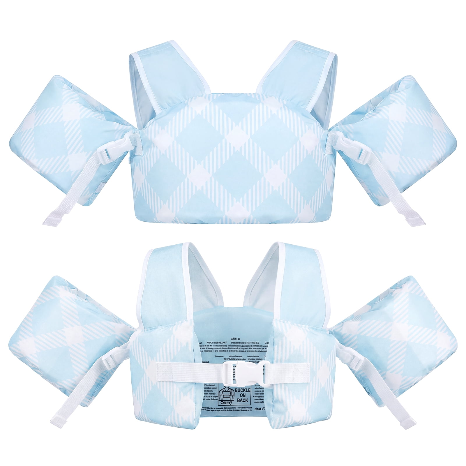 Gogokids Kids Toddler Swim Vest Life Jacket,Toddler Floaties Fit 22-66 Lbs,Pool Float Jumper Detachable Arm Floaties Water Wing for Boys Girls