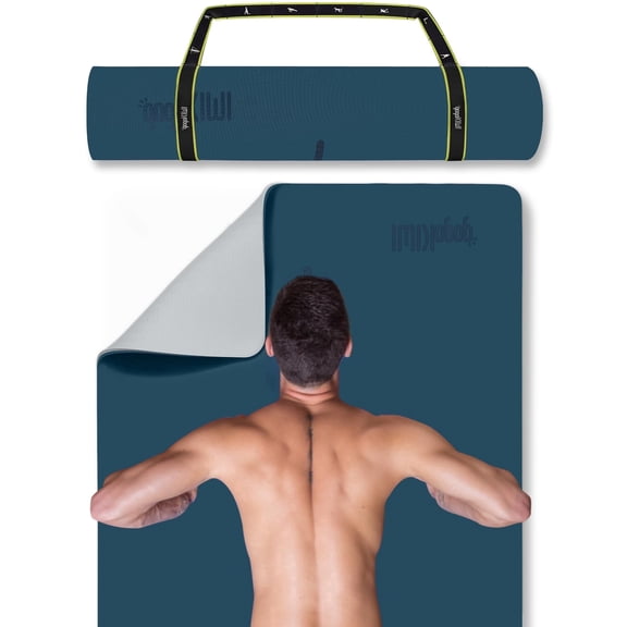Gogokiwi Extra Wide Yoga Mat for Men Women (72"L x 36"W x 1/2" Thick) Non Slip Fitness & Exercise Mat with Alignment Marks for Yoga, Pilates, Stretch & Floor Workouts