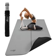 Gogokiwi Large Yoga Mat 6'x4' Extra Wide 1/4 Inch Thick Workout Mat for Home, Non Slip Fitness & Exercise Mat for Home Gym, Yoga, Pilates, Stretching, and Floor Grey Shadows